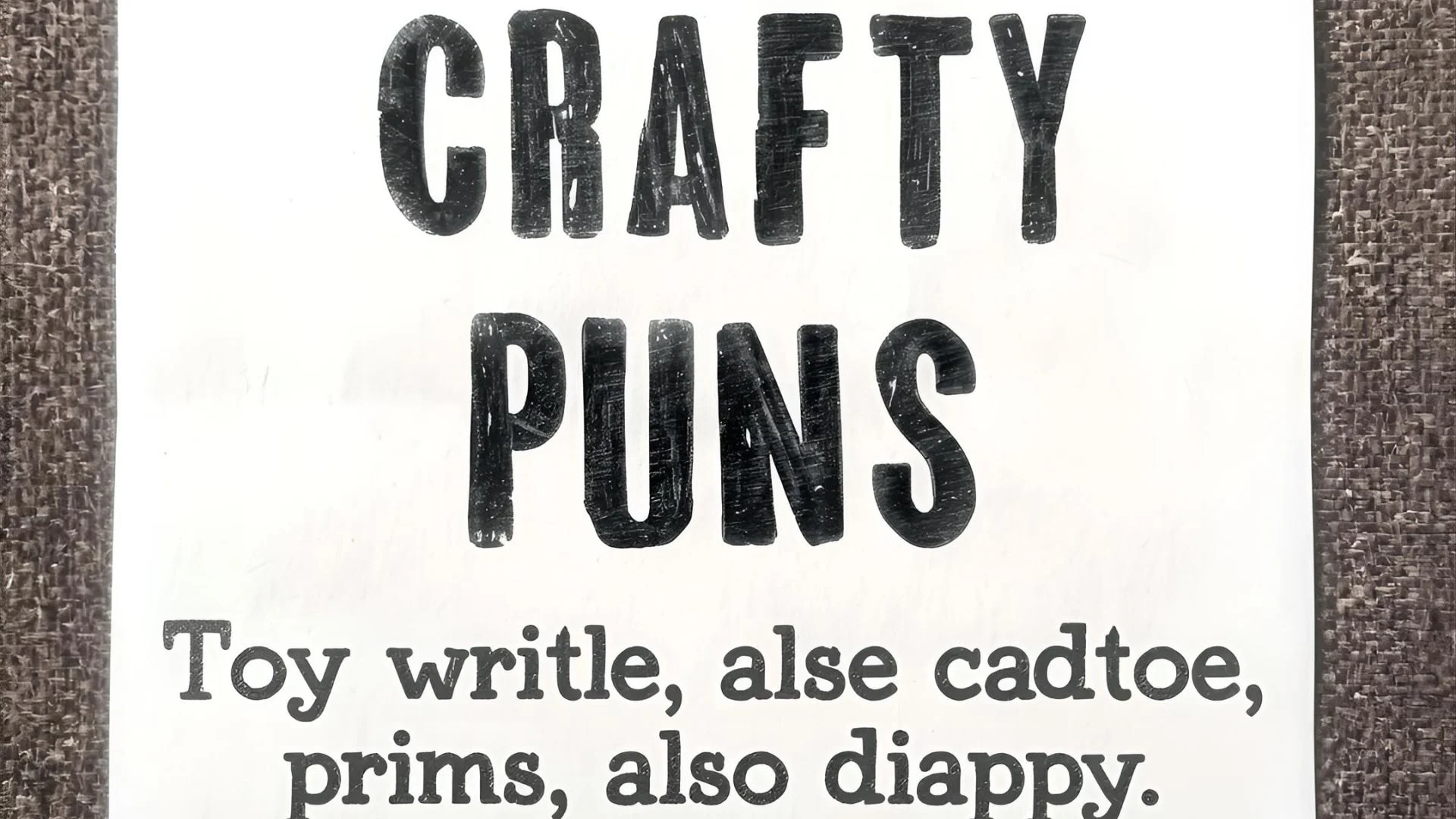 Crafty Puns