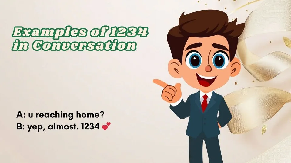 Examples of 1234 in Conversation