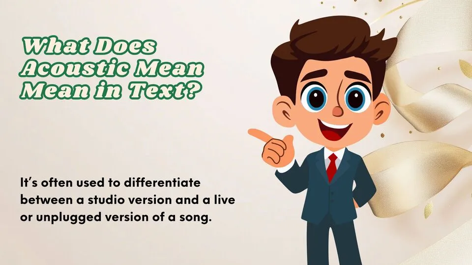 What Does Acoustic Mean Mean in Text?