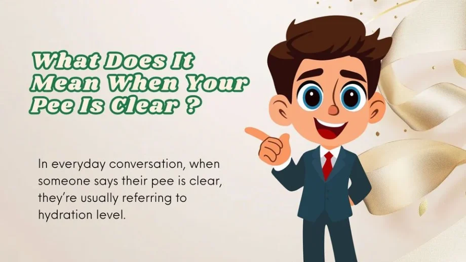 What Does It Mean When Your Pee Is Clear | Causes and Health Tips in 2026