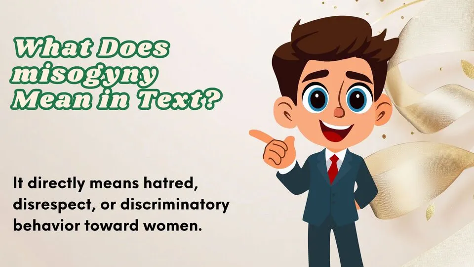 What Does misogyny Mean in Text?