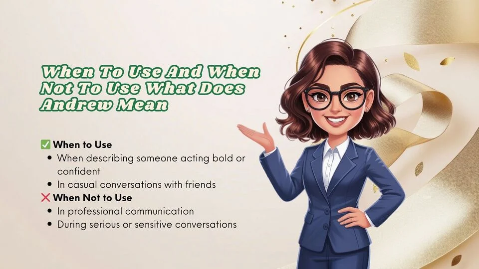 When To Use And When Not To Use What Does Andrew Mean