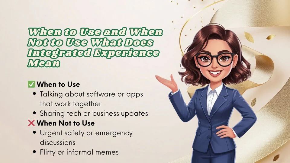 When to Use and When Not to Use What Does Integrated Experience Mean