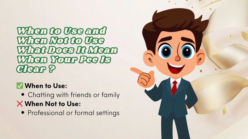 When to Use and When Not to Use What Does It Mean When Your Pee Is Clear 