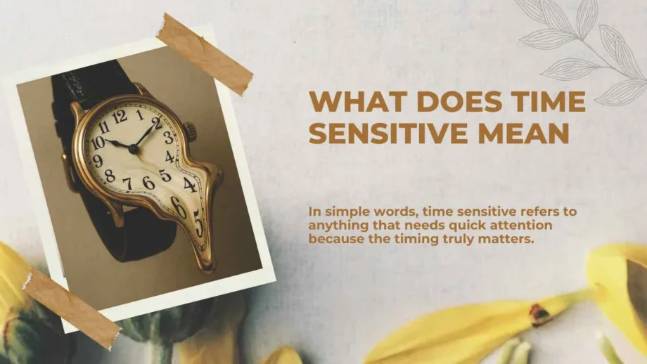What Does Time Sensitive Mean | Understand the Term Easily for 2026