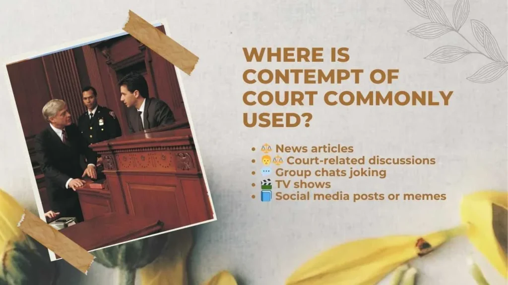 Where Is Contempt of Court Commonly Used?