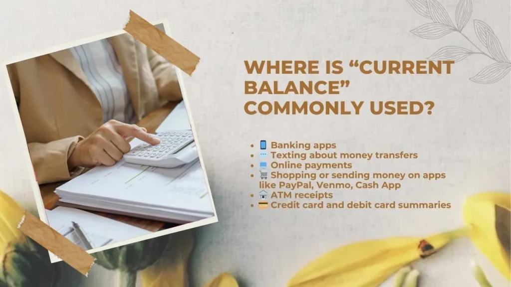 Where Is “Current Balance” Commonly Used?