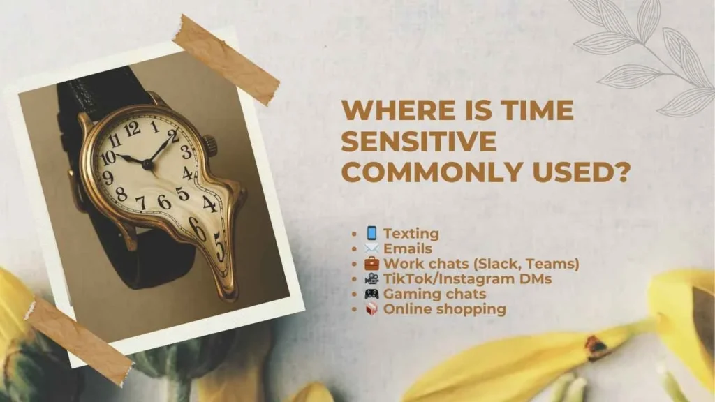 Where Is Time Sensitive Commonly Used?