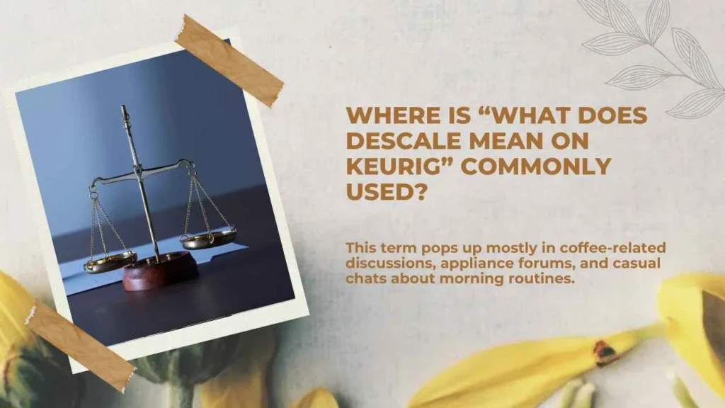 Where Is “What Does Descale Mean on Keurig” Commonly Used?