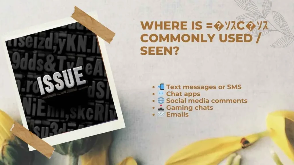 Where Is =�ｿｽC�ｿｽ Commonly Used / Seen?