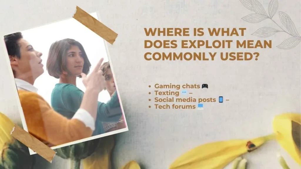 Where Is What Does Exploit Mean Commonly Used?